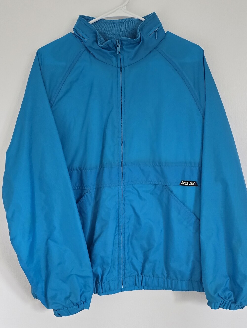 Pacific Trail XL Blue Windbreaker Jacket with Packable Hood